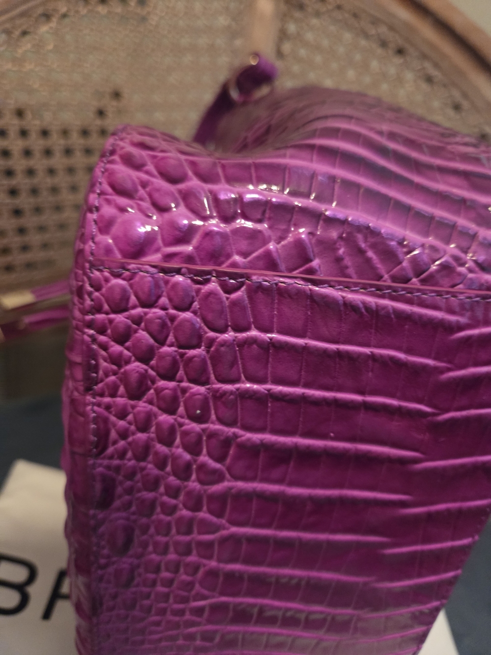 NWOT BRAHMIN FUSCHIA MELBOURNE COLLECTION MELINDA BUCKET BAG & VERONICA WALLET - Picture 6 of 15